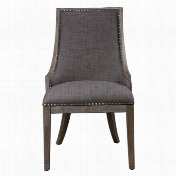 Uttermost Aidrian Charcoal Gray Accent Chair