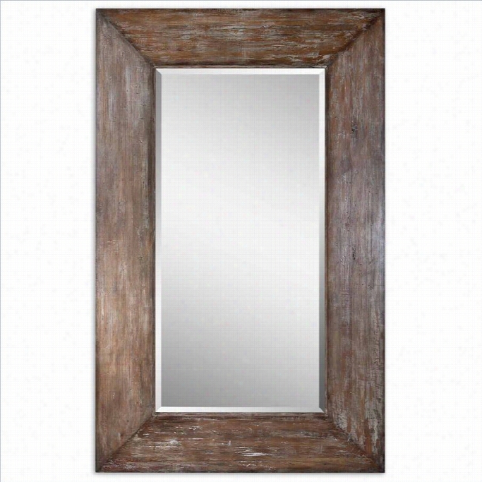 Utter Most Langford Antiqued Large Wood Mirror