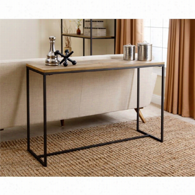 Abbyson  Living Industriial Console Table In Natural