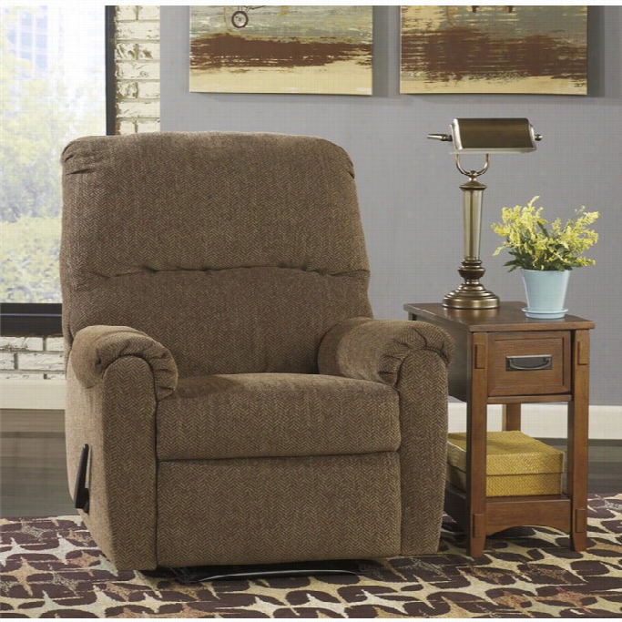 Ashley Pranit  Cheenille Zero Wall Recliner In Walnut