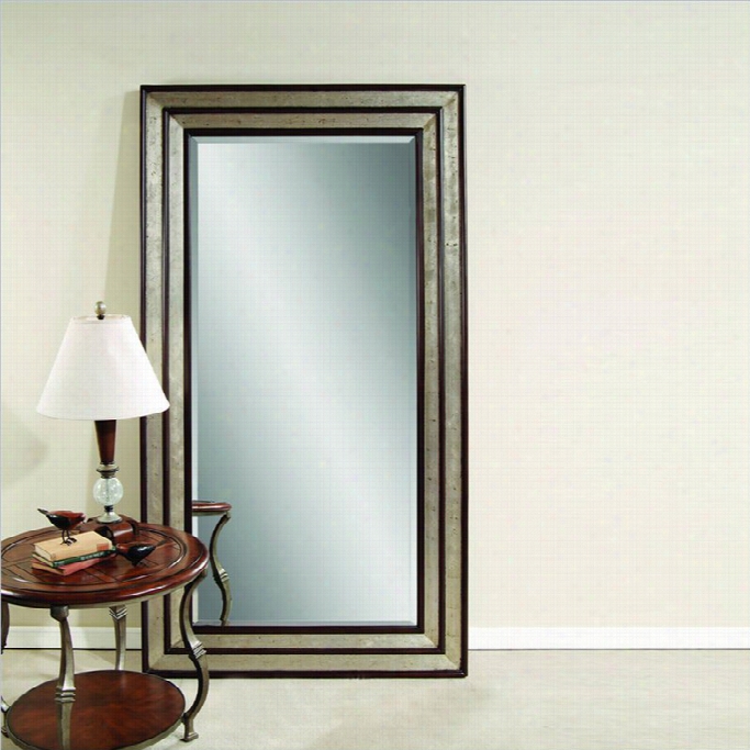 Bassett Mirror Cyrus Leanet Mirror In Silver And Ebony