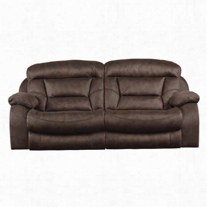 Catnapper Desmond Polyester Lay Level Reclining Sofa In Sable
