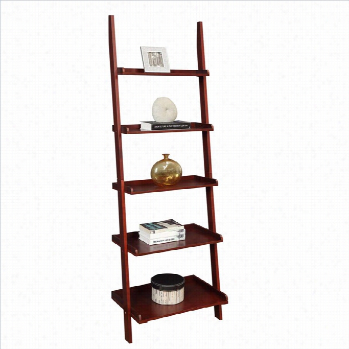 Convenience Concepts French Country Bookshelf Ladder - Dark Cherry