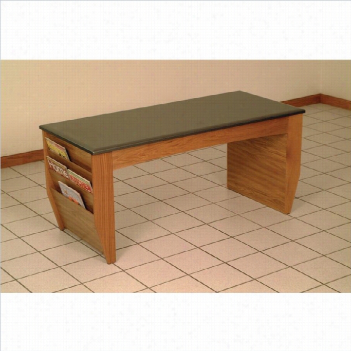 Dakota Wave Coffee Table With Magazine Pockets In Medium  Oak