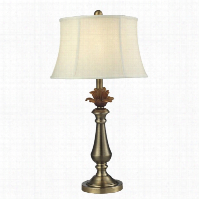 Dale Tiffany Amber Flower Table Lamp