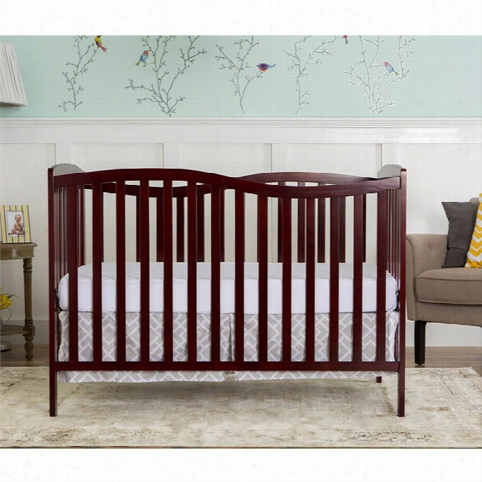 Dream On Me Chelsea 5-in-1 Convertible Crib In Cherry