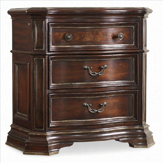 Hooker Furniture Grand Aplais 3d-rawr Nightstand In Dark  Walnut