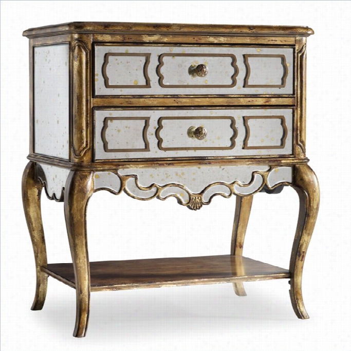 Hooker Furniture Sanctuary Mirrored Leg Nightstand In Bling