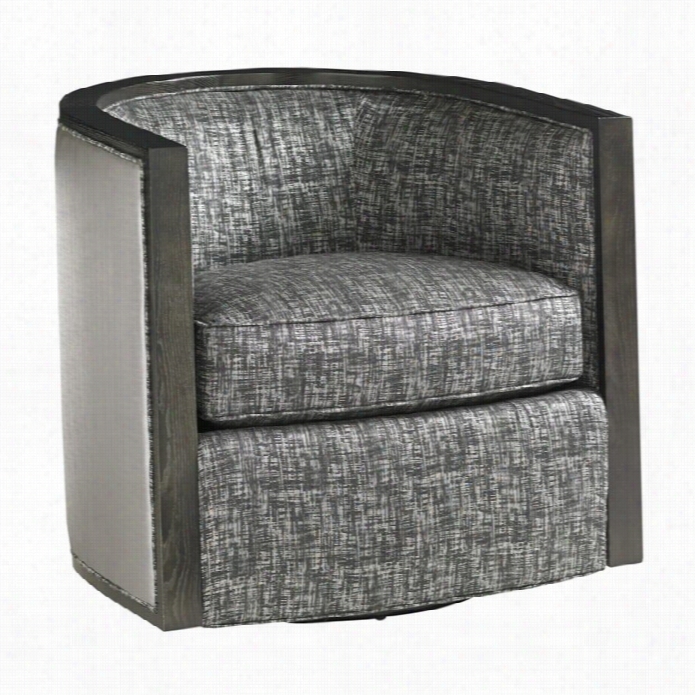 Lexington Carrera Palermo Fabric Accent Swivel Chair In Greystone