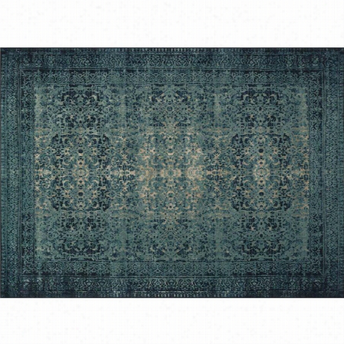 Loloi Journey1 2' X 15' Power Loomed Wool Rug In Indigo And Blue