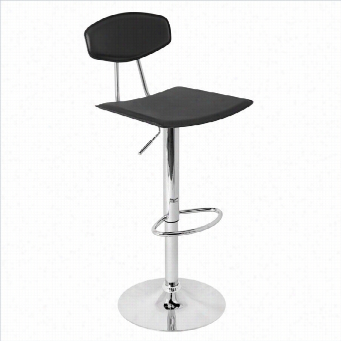 Lumisource Vector 24-32' Bar Stool In Black