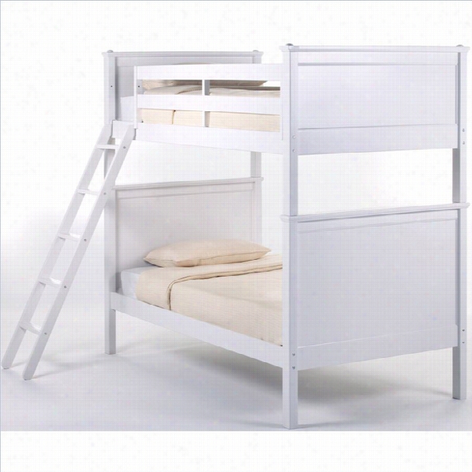 Ne Kids School House Casey Bunk Bed In White-twi N Over Twi