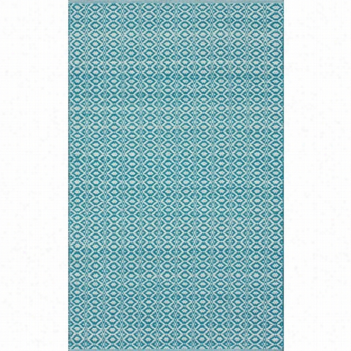 Nuloom 8' X 10' Hand Woven Cotton Trellis Rug In Enamel Blue