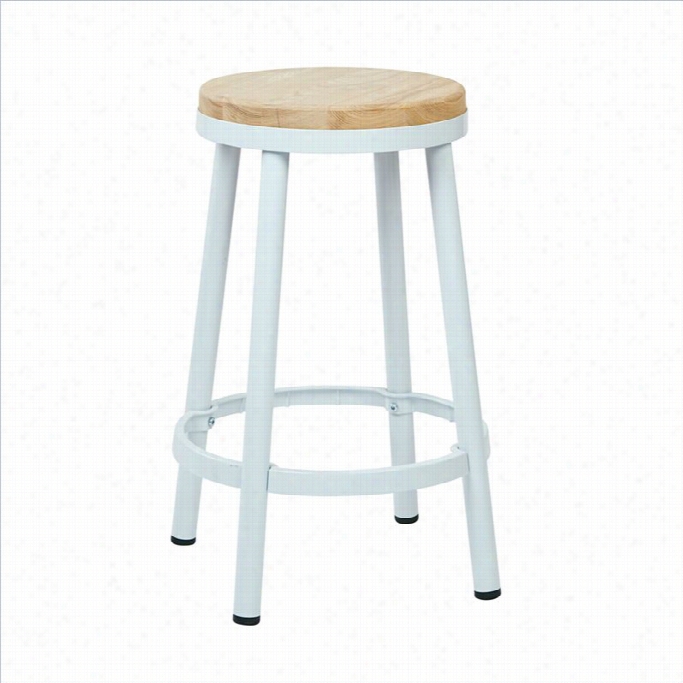 Office Starbristow Metao Backless  Bar Stool In White-26