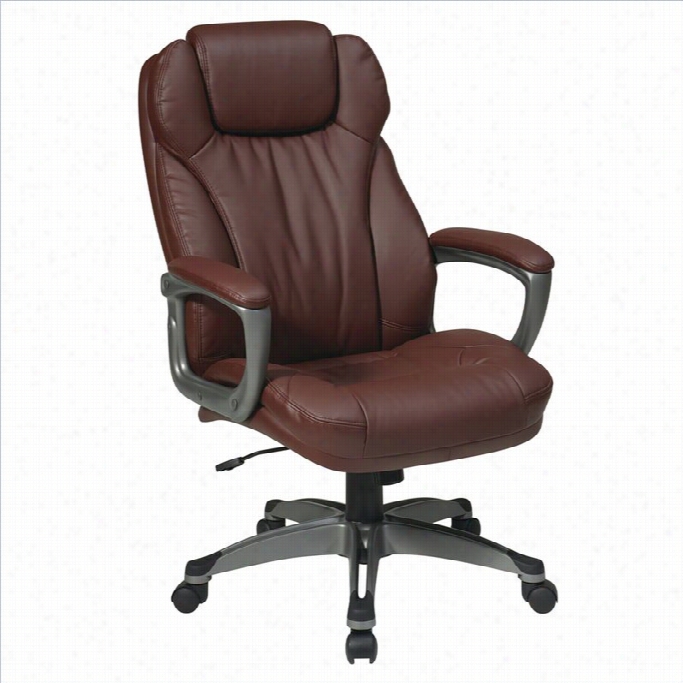 Offcie Asterisk Ech Series Eco Leather Offie Chair With Padded Arms  In Wnie