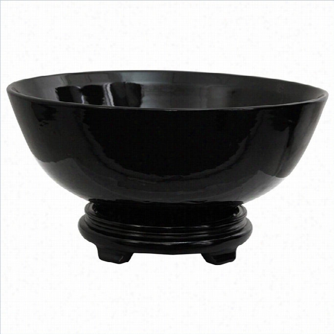 Oriental Fjrniture 14 Bowl In Black