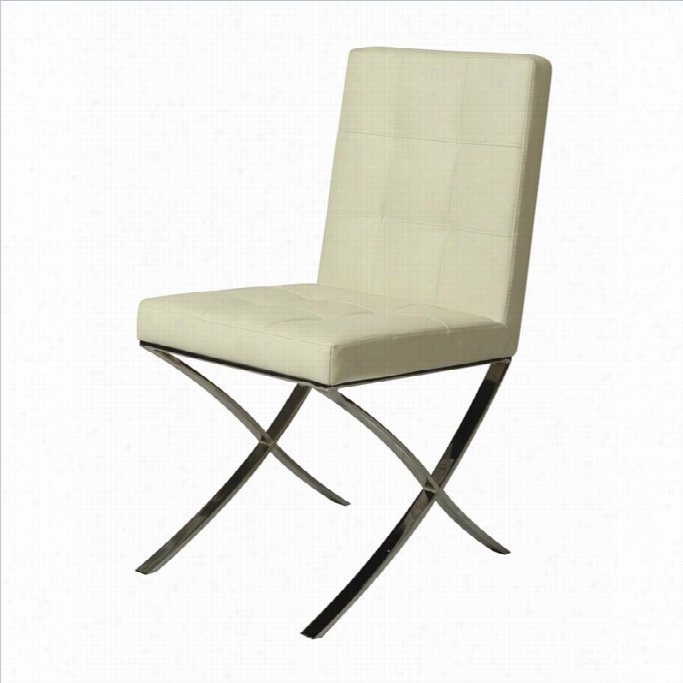 Pastel Furniture Aria Dinig Chair In Pu Ivory