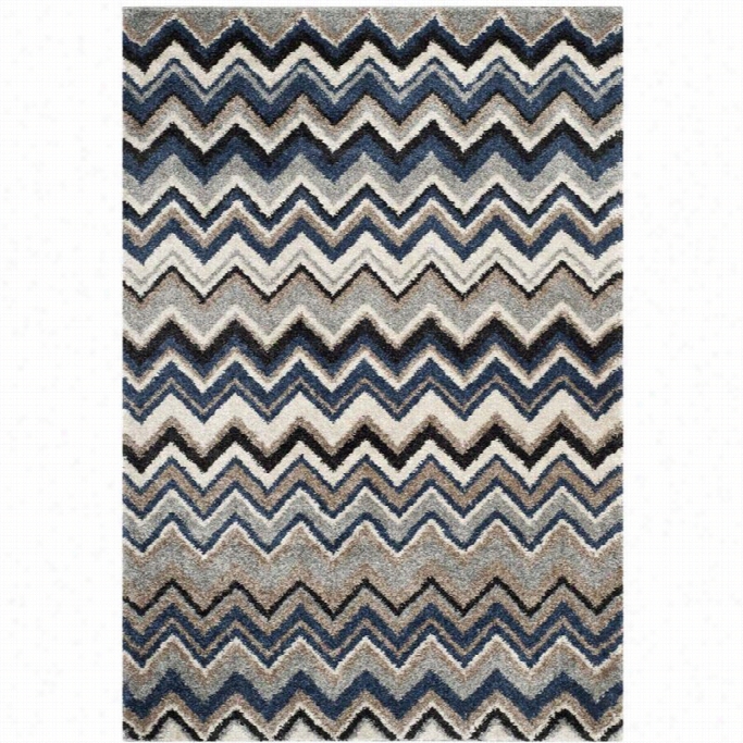 Safavieh Tahoe Runner Rug In Grey / Light Blue