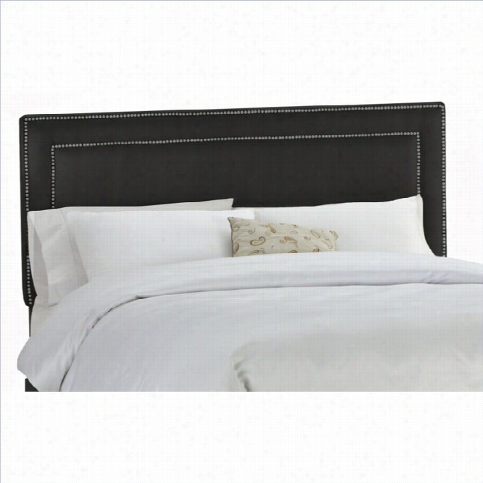 Skyline Furniture Tufted Panel Headboard In Black-twin