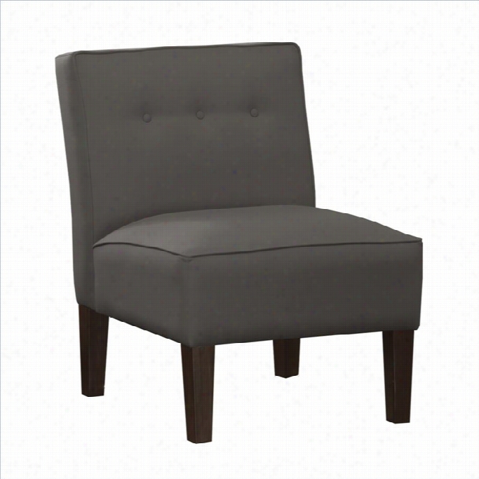 Skyline Furniture Tufted Slipper Chair In Gray