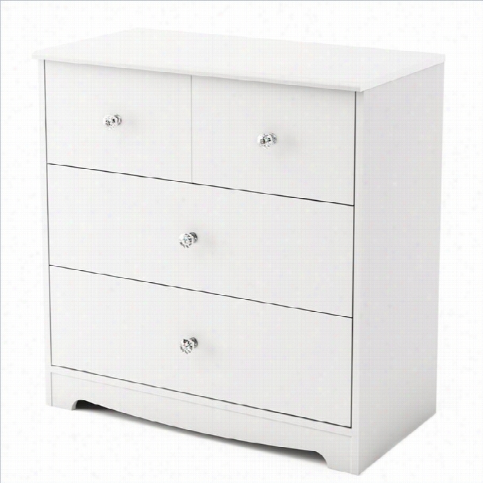 South Shorel Ittle Jewel Country Style 3 Drawer Chest In Pure White