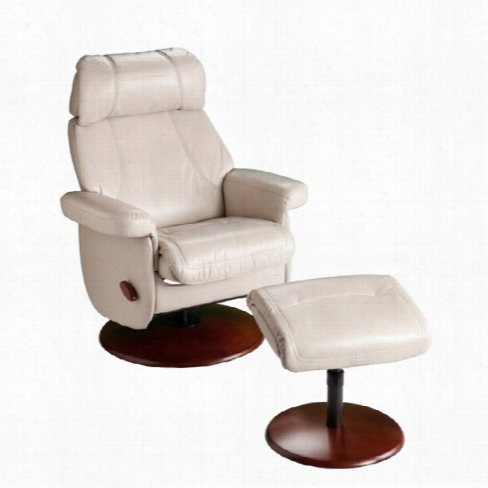 Southern Enterprises Swivel Glider Recliner With Ottomman In Tauep