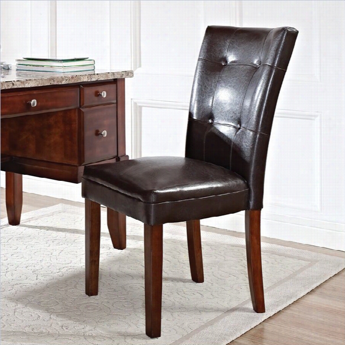 Steve Silver Company Montibello Parsons Dining Chair In Brown