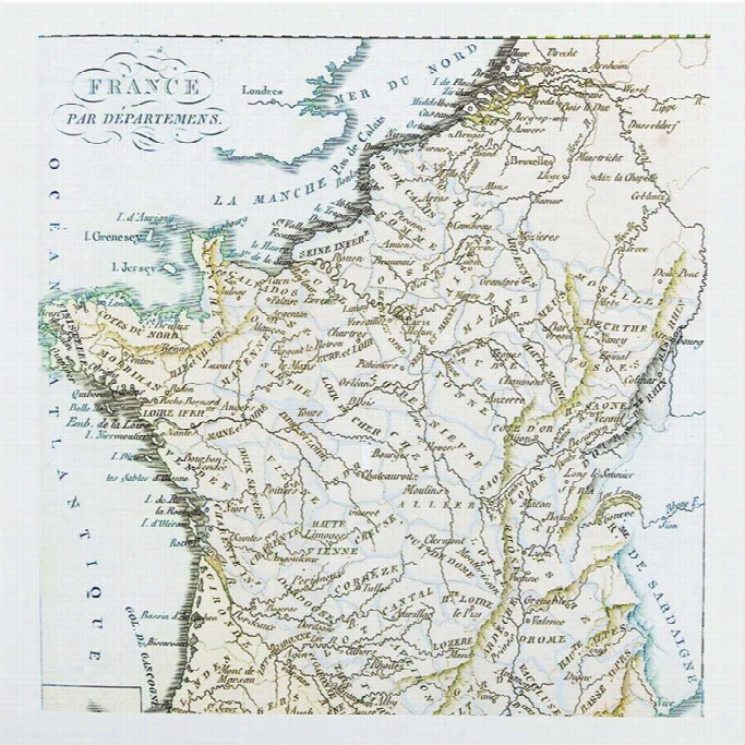 Surya Decor 30 X 30 Map Map France Wall Art