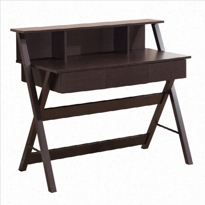 Techni Mmobili Fashioable Wworkstation With Shelf And Storage In Wenge