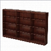 South Shore Office 4 Shelf Wall Bookcase in Royal Cherry