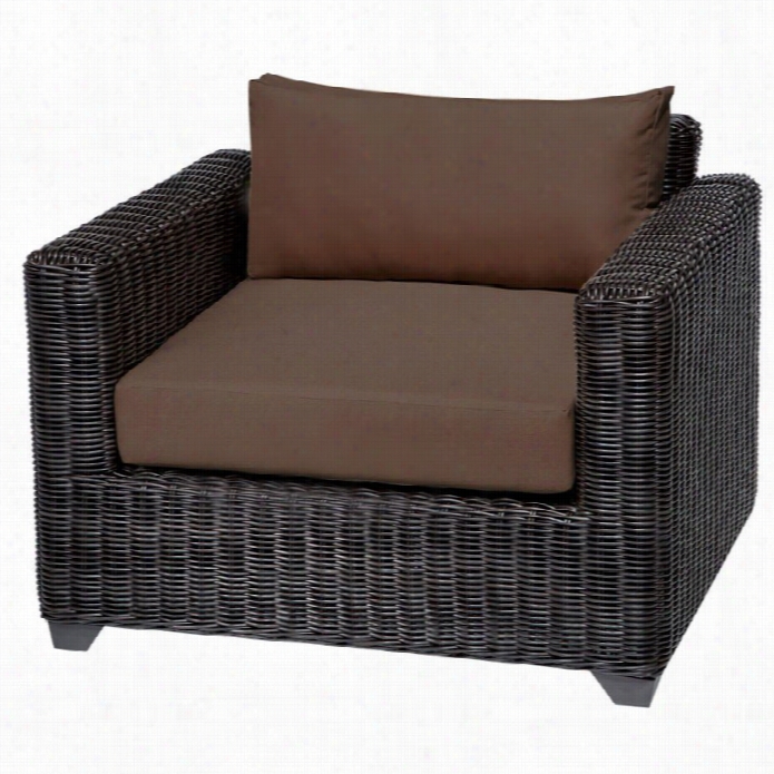 Tkc Veice Odtoor Wicker Club Chair In Cocoa