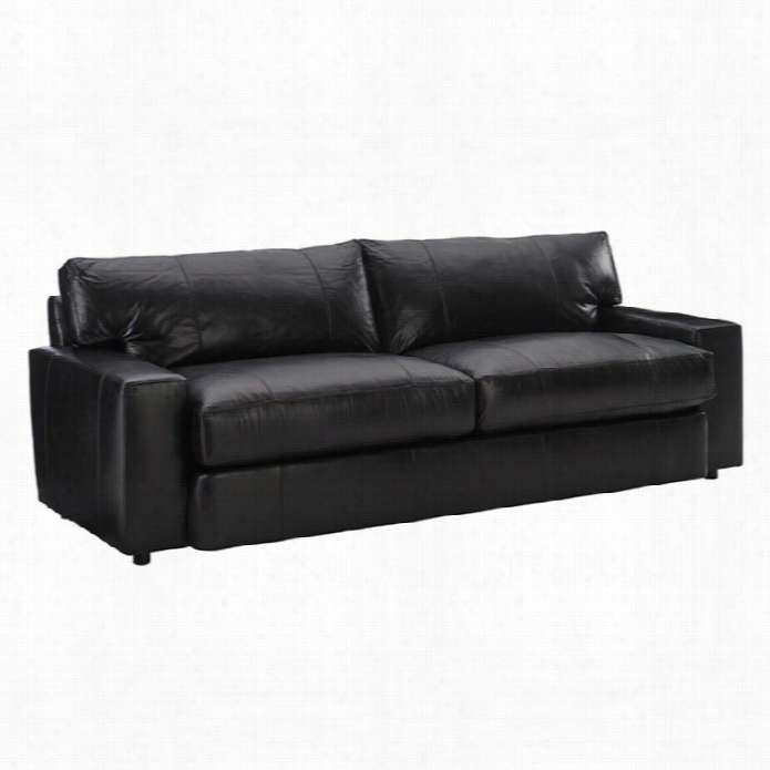 Tommyb Ahama Island Fusion Sakura Leather Sofa Inblack