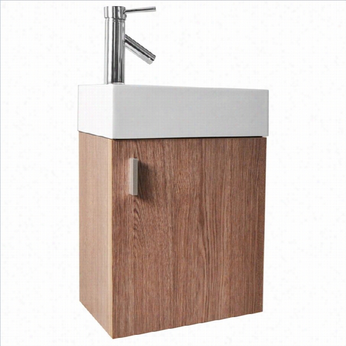 Taste For Curiosities Usa Carino 16 Single Bathroom Vanity Cabinet In Light Oak