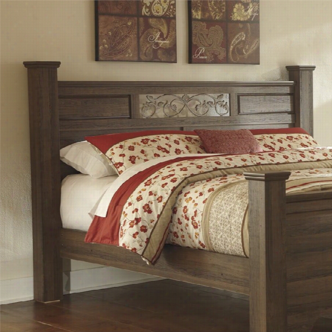 Ashle Allymore Wood King Poster Panel Headboard In Brown