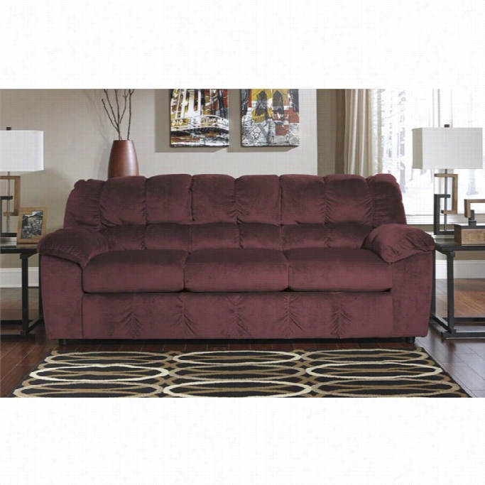 Ashley Furniture Julson Fabric Couch In Burgundy