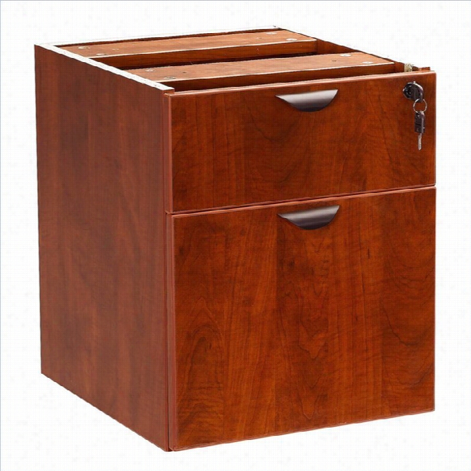 Boss Office Products Lateral Wood Hanging File Cabinet In Cherry