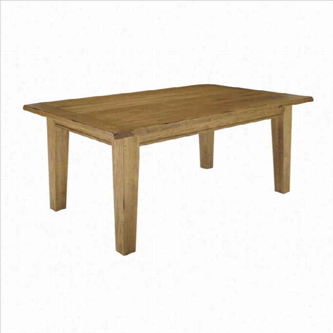 Broyhill  Attic Heirlooms Rectwngular Leg Dining Table In Natural Oak Stain