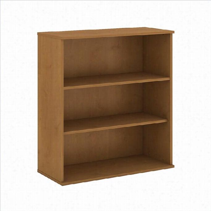 Bush Bbf 48h 3 Shlf Bookcase In Natural Cherry