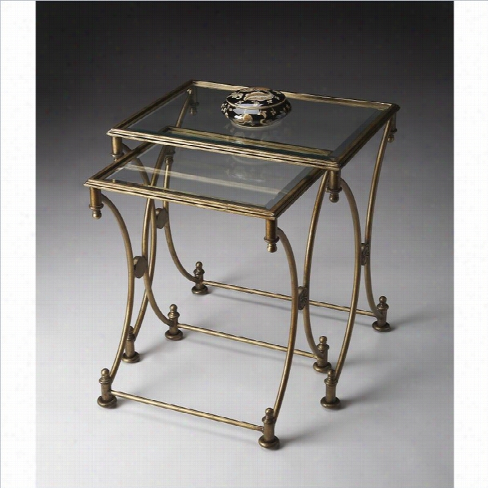 Butler Specialty Nesting Tables In Antique Gold