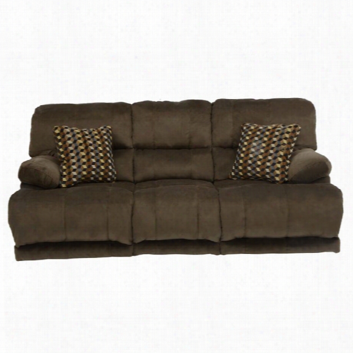 Catnapper Riley Fabric Power Reclining Sofa In Coffee