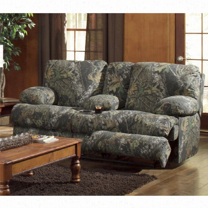 Catnapper Wintergreen Reclining Cotton Loveseat In Moss