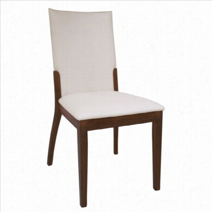 Chintaly Luisa Upholstered Back Dining Chair In Dark Walnut