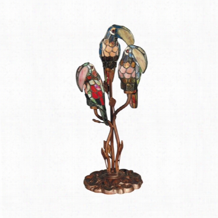 Dale Tiffany Three Parrots Table Lamp