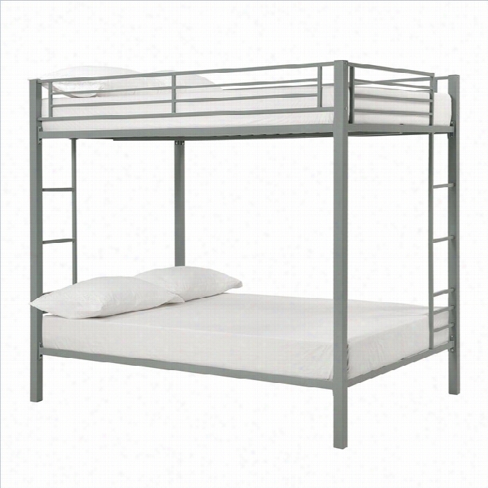 Dhp Metal Full Over Full Bunk Bed In Silver