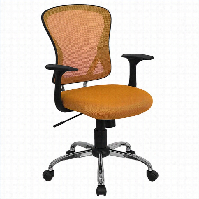 Flash Furniture Mid Remote Mesh Office Chair In Orage