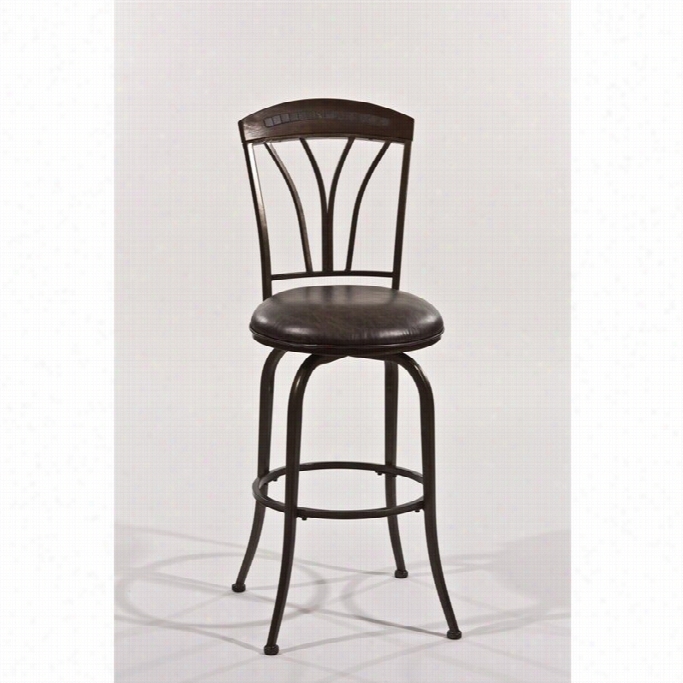 Hillsdale Marano 45 Swivel Bar Stool  In Speckled Bronze Pewter