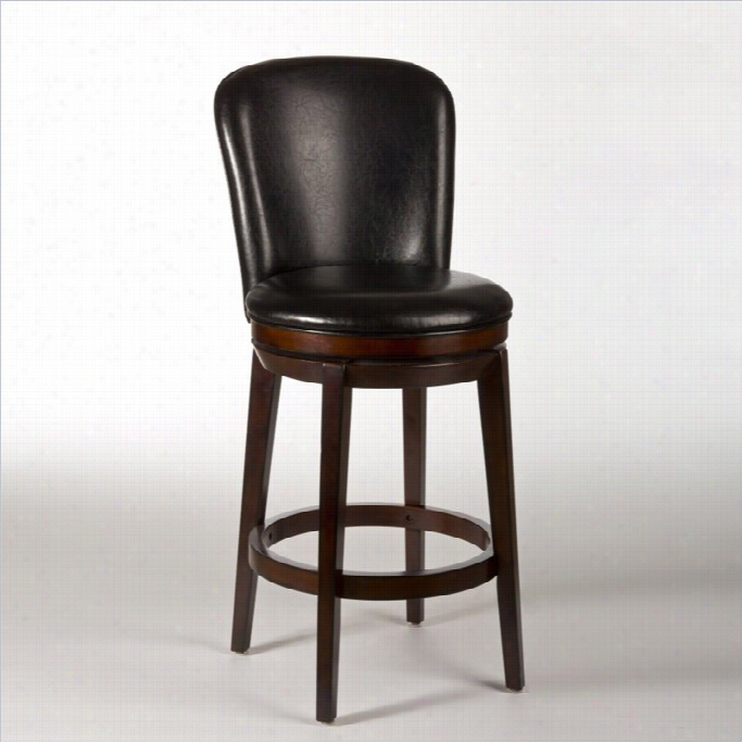 Hillsdale Victoria 30.5 Swivel Bar Stool In Dark Brown Cherry