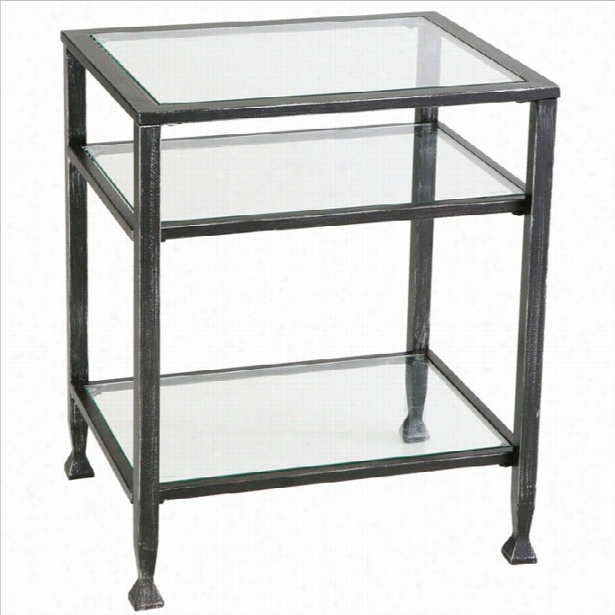 Holly & Martin Guthrie Metal  End Table Inn Distressed Black