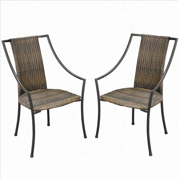 Homd Styles Laguana Dining Chair In Black And Taupe (set Of 2)
