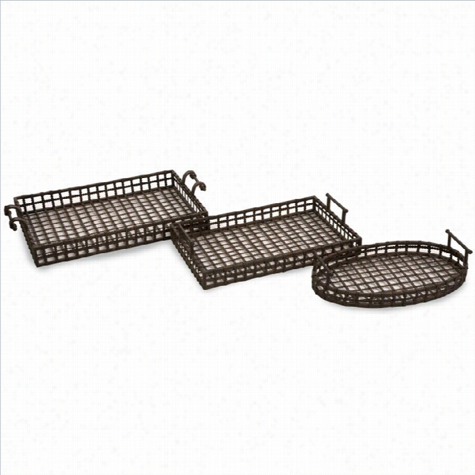 Imax Corporation Urban Iron Trasy (set Of 3)